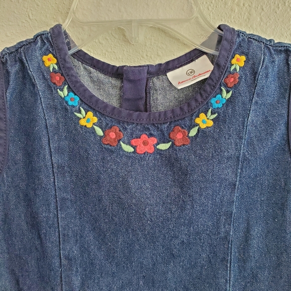 Hanna Andersson Denim Peplum Sleeveless Top 8 - Picture 3 of 9